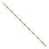 14k Yellow Gold and Rhodium Over 14k Yellow Gold Fancy Diamond and Blue
Topaz Bracelet