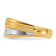 10K Yellow Gold with Black Rhodium Men's Polished and Grooved Diamond
Ring 0.15ctw