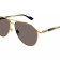 Gucci Gold Tone and Burgundy Aviator Frames / Brown Lens Sunglasses
