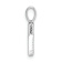 Rhodium Over 14k White Gold Diamond Letter V Initial Pendant