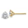 14K Yellow Gold 1ct. 5.0mm Round G H I True Light Moissanite Earrings