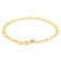 Italian Ricami Confetti Station Bracelet In Solid 14K Yellow Gold 8 Inch