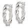 Sterling Silver Twisted and Textured Hoop Earrings