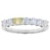 Multi-Color Moissanite Stackable Ring Set In Platinum-Enhanced Sterling
Silver 2.85ctw Diamond Equivalent Weight