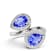 14K White Gold Tanzanite and Diamond Ring 1.90 ctw