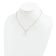 Rhodium Over Sterling Silver 7-8mm White Freshwater Cultured Pearl Cubic
Zirconia Necklace