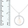 8-9mm Drop White Cultured Freshwater Pearl and CZ Rhodium Over Sterling
Silver Pendant