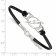 Rhodium Over Sterling Silver NHL LogoArt Tampa Bay Lightning Leather Bracelet