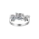Blue Cubic Zirconia Rhodium Over Sterling Silver Ring 3.21ctw