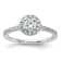 Rhodium Over 14K White Gold Eternal Promise Lab Grown Diamond Halo
Complete Ring 0.748ctw