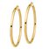 14k Yellow Gold 2 13/16" Polished Tube Hoop Earrings