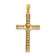 14K Two-tone Gold  Diamond Cross Pendant
