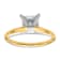 14K Yellow Gold With White Gold Accents 2 ct. D E F Pure Light Princess
Moissanite Solitaire Ring