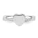 Rhodium Over Sterling Silver Polished Heart Children's Ring
