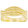 18k Yellow Gold Over Sterling Silver Textured Crossover Ring
