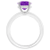 8mm Round Amethyst With Diamond Accents Rhodium Over Sterling Silver
Hidden Halo Ring