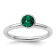 Sterling Silver Stackable Expressions High 5mm Green Crystal Ring