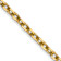 14k Yellow Gold 2.2mm Solid Diamond-Cut Round Open Link Cable 16 Inch Chain