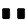 8x6mm Rectangular Octagonal Black Onyx Rhodium Over Sterling Silver Stud Earrings