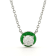 Moissanite Solitaire Rhodium Over Sterling Silver Necklace With Green Enamel