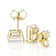 Lab-Grown Diamond Emerald-Cut Stud Earrings In 14K Gold 3.00ctw