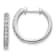 Rhodium Over 14K White Gold Lab Grown Diamond SI1/SI2, G H I, Hinged
Hoop Earrings