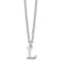 Rhodium Over Sterling Silver Cutout Letter L  Initial Necklace