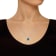 8mm Cushion London Blue Topaz Rhodium Over Sterling Silver Pendant With Chain