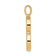 14K Yellow Gold Diamond Letter B Initial Pendant