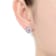 CZ Wreath Stud Earrings In Sterling Silver