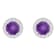 7mm Round Amethyst And White Topaz Accent Rhodium Over Sterling Silver
Halo Stud Earrings