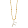 Gold Tone Sterling Silver 3-5.5mm Freshwater Cultured Pearl LETTER F
18-inch Necklace