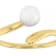 Freshwater Pearl Bypass Ring In 14K Gold Over Sterling Silver