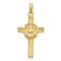 14K Yellow Gold Polished Claddagh Cross Pendant