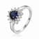 Blue Lab Created Sapphire Heart Shaped ring with White Topaz Accents
Sterling Silver Ring