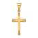 14k Yellow Gold Laser Etched Cross Pendant