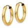 14k Yellow Gold Polished 13/16" Endless Tube Hoop Earrings