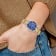 Ladies Charles Hubert Two-tone Silver Blue Dial Watch