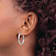 Twist Hoop Earrings In 10K White Gold