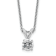 Rhodium Over 14K Gold 1/2 ct. 5.0mm Round G H I True Light Moissanite
Solitaire Pendant with Chain
