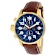 Invicta I-Force Men's 46mm Blue Dial Leather Band Quartz Watch