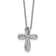 Rhodium Over Sterling Silver Polished Cubic Zirconia Cross with 2 Inch
Extension Necklace