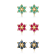 Green Emerald 18k Yellow Gold Over Sterling Silver Flower Earring Set