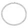 14K White Gold 3mm Flat Figaro Chain Bracelet