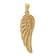 14k Yellow Gold and Rhodium Over 14k Yellow Gold 3D Diamond-Cut Two
Level Angel Wing Pendant