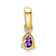 10k Yellow Gold 0.5 cttw Pear Amethyst and Accent Diamond Pendant