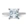 Rhodium Over 14K White Gold 2 1/2 ct. G H I True Light Princess
Moissanite Solitaire Ring