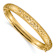 10k Yellow Gold 8.75mm Diamond-Cut and Brushed Fancy Hinged Bangle Bracelet