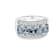 6x4mm Oval Aquamarine and White CZ Rhodium Over Sterling Silver Ring, 2.0ctw