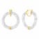 14K Yellow Gold Over Brass Gala Bamboo Acrylic Earrings